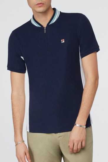 Fila Homme Moretti Henley Navy/Wht/Prbl Fila France WOL-051268
